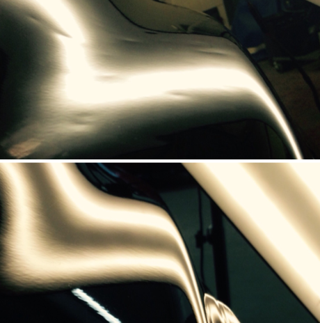 Before and After dents of the car